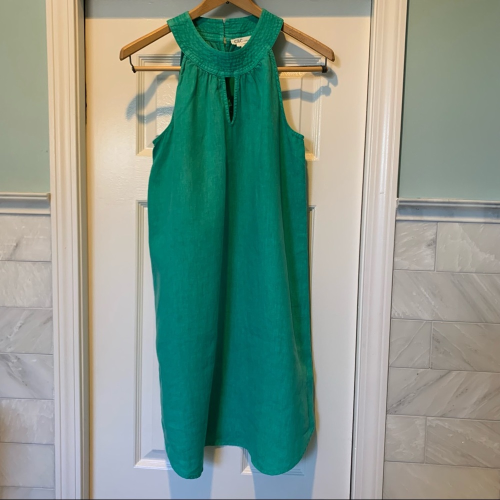 Just reduced Sleeveless turquoise dress - to the knee.